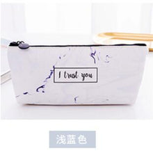 Load image into Gallery viewer, Marble Pattern Leather Pen Bag Box waterproof