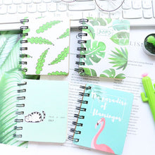 Load image into Gallery viewer, Mini Green Plant Cute Flamingo Fruits Coil Notebook