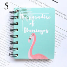 Load image into Gallery viewer, Mini Green Plant Cute Flamingo Fruits Coil Notebook