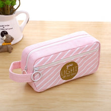 Load image into Gallery viewer, Large Capacity Grid Canvas School Pencil Cases