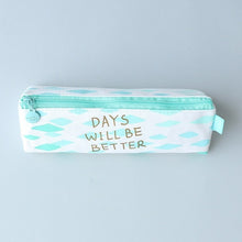 Load image into Gallery viewer, Large Capacity Grid Canvas School Pencil Cases