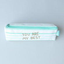 Load image into Gallery viewer, Large Capacity Grid Canvas School Pencil Cases