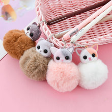 Load image into Gallery viewer, Cat Dog Plush Ball Pendant Gel Pen