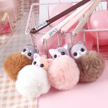 Load image into Gallery viewer, Cat Dog Plush Ball Pendant Gel Pen
