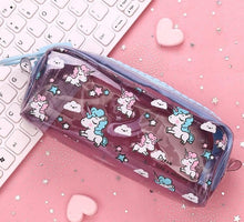 Load image into Gallery viewer, Transparent Unicorn Pencil Case