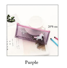 Load image into Gallery viewer, Transparent Unicorn Pencil Case