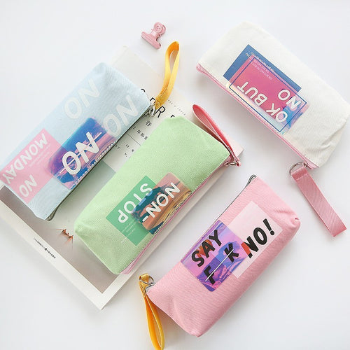 Colored Fabric Pencil Cases