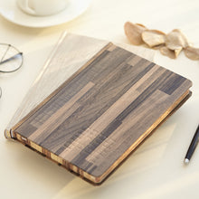 Load image into Gallery viewer, Hard Cover Wooden Notebook Lined